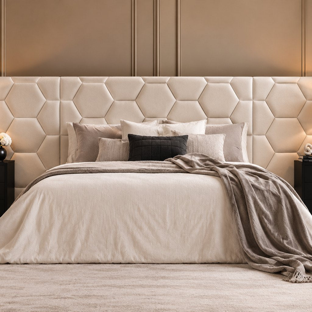 Alghero divan bed in cream, front view