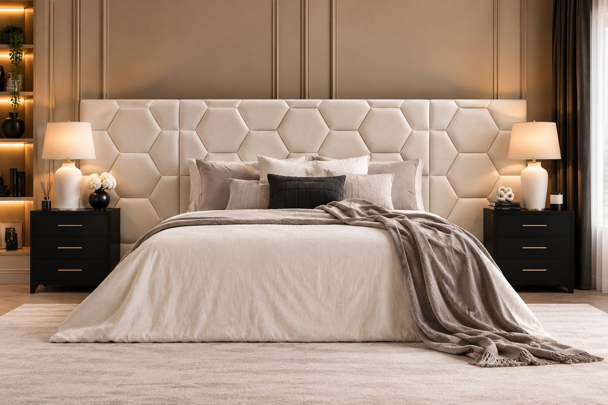 Alghero divan bed in cream, front view