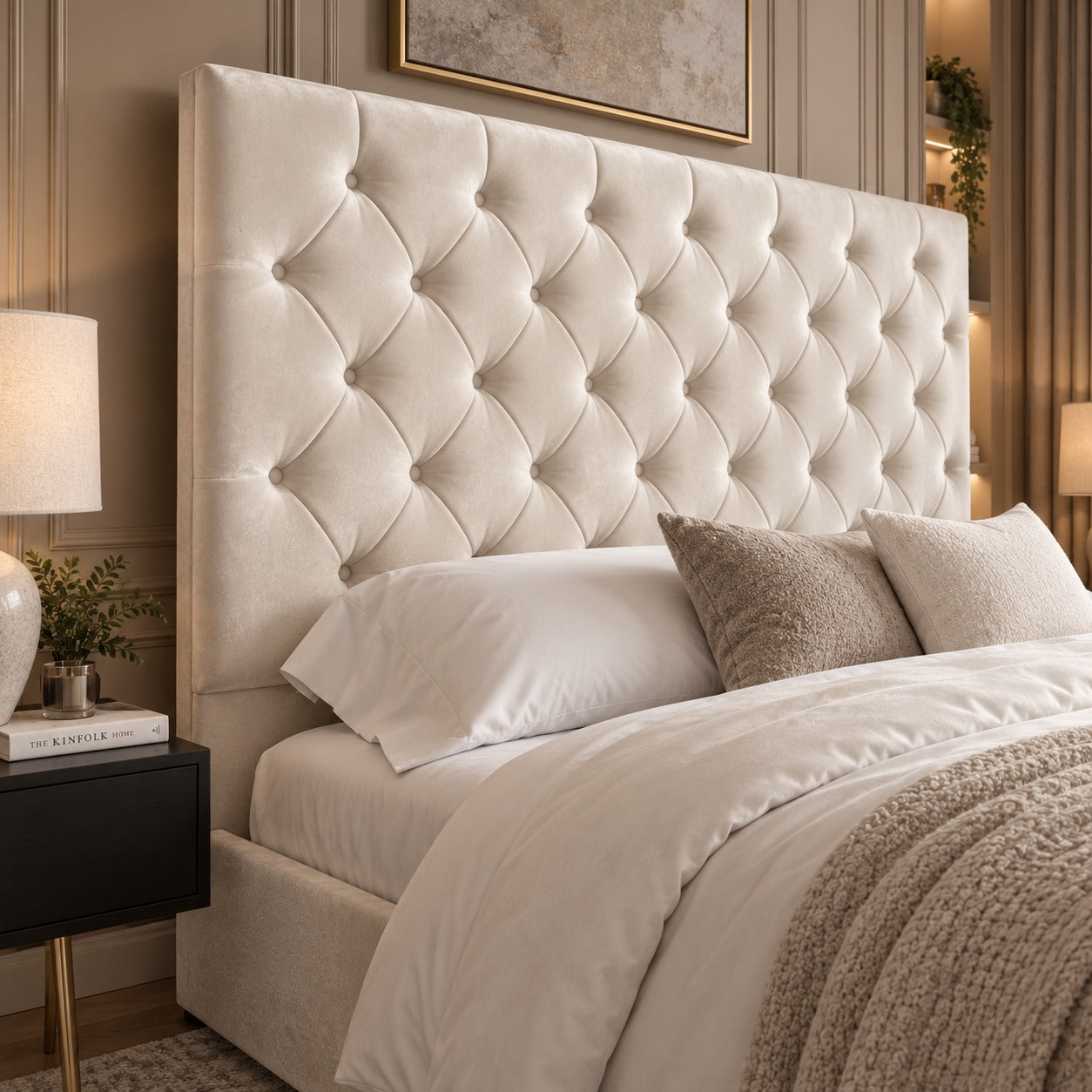 Alma Upholstered Soft Velvet Bed Frame