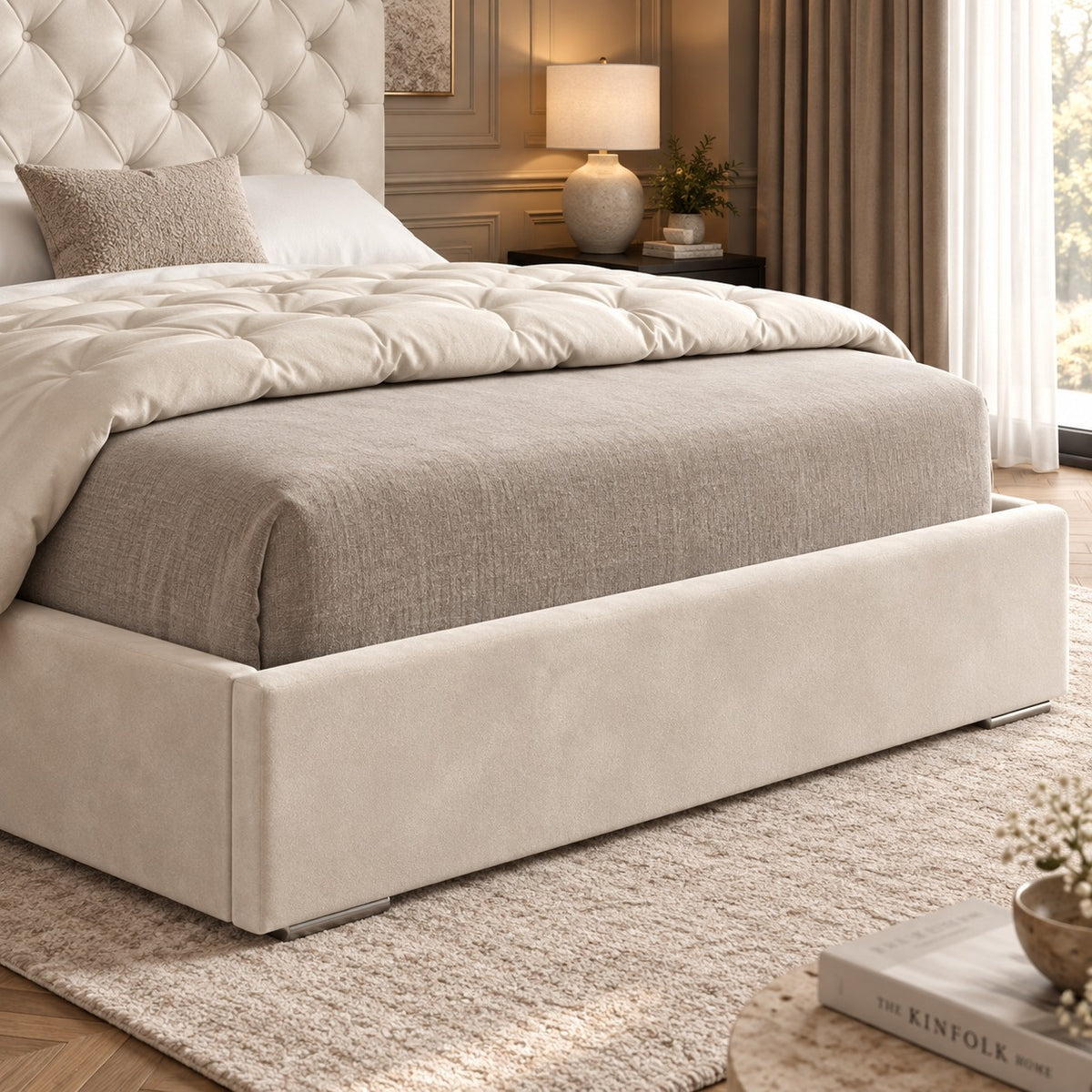 Alma Upholstered Soft Velvet Bed Frame