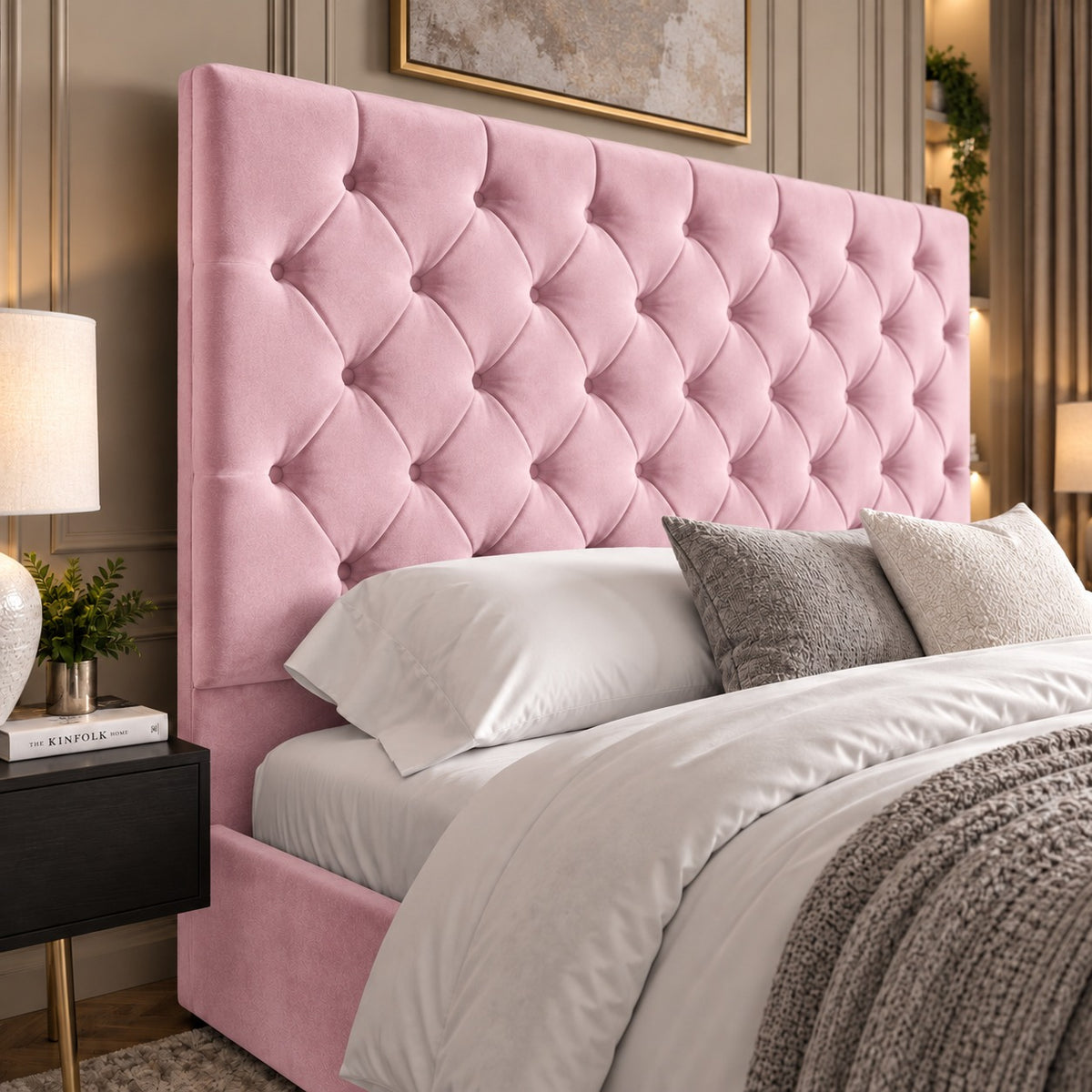 Alma Upholstered Soft Velvet Bed Frame