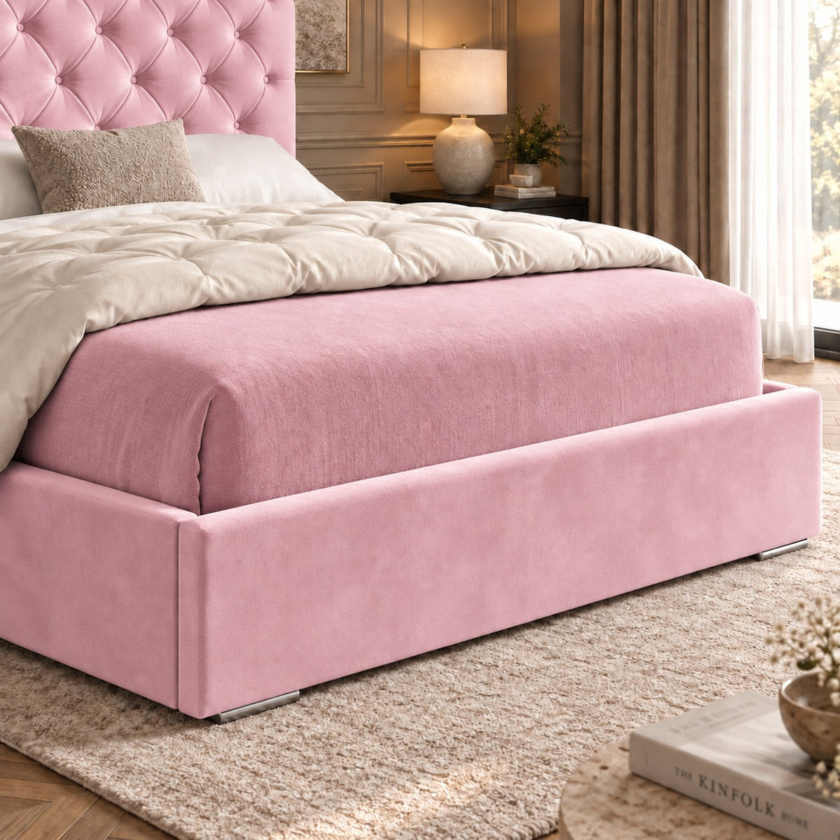Alma Upholstered Soft Velvet Bed Frame