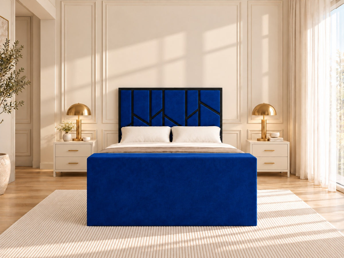 Anji Luxe Metal TV Bed Frame
