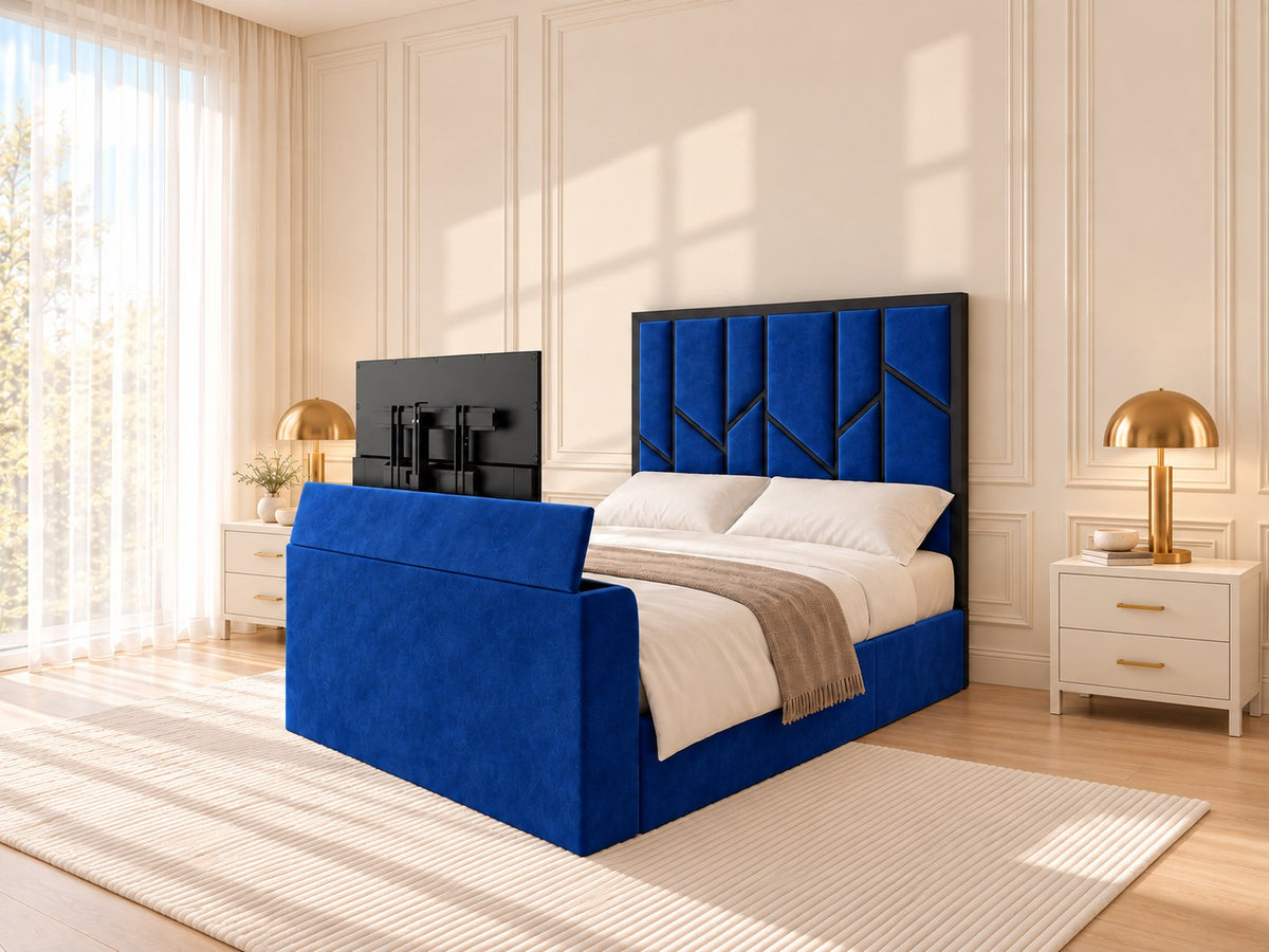 Anji Luxe Metal TV Bed Frame