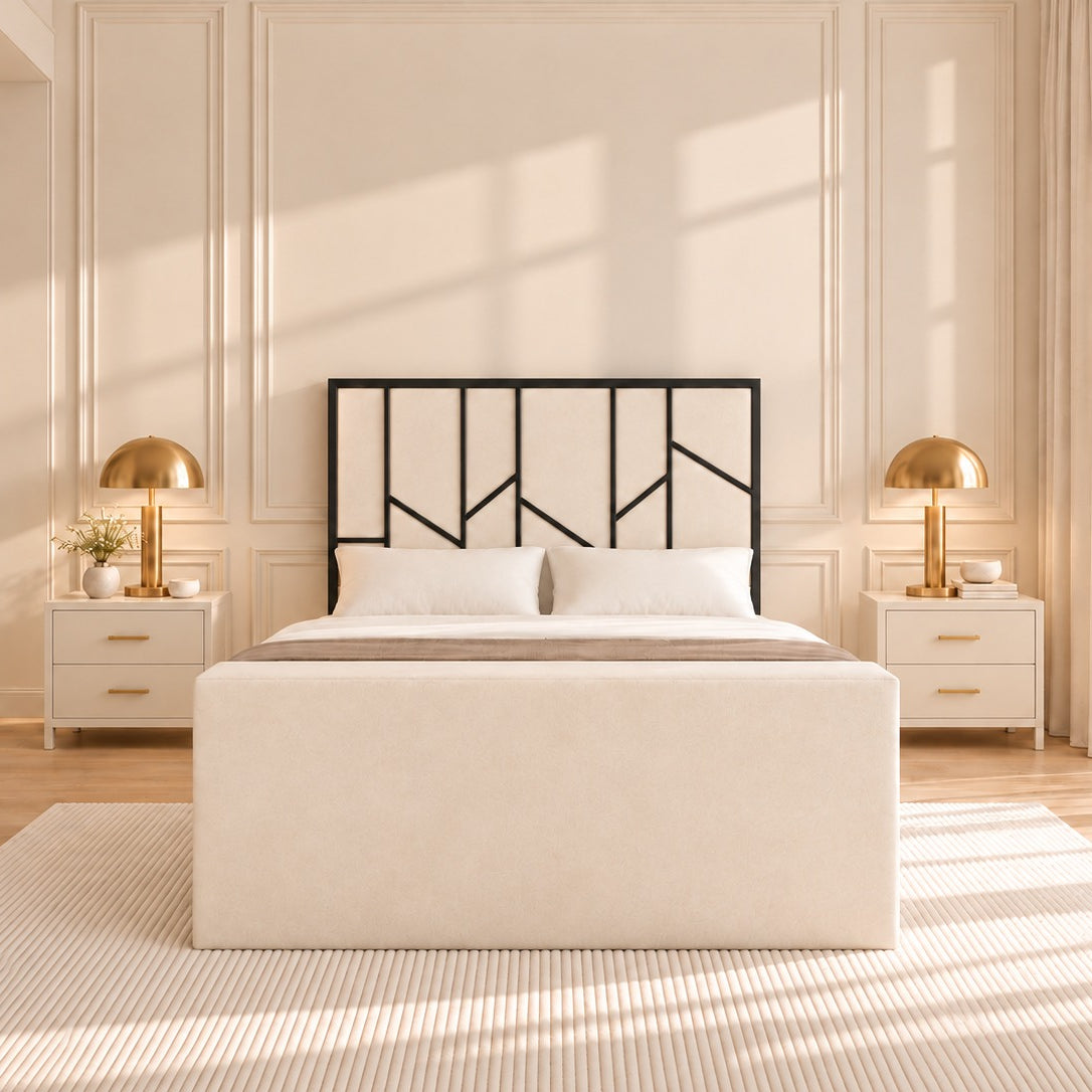 Anji Luxe Metal TV Bed Frame