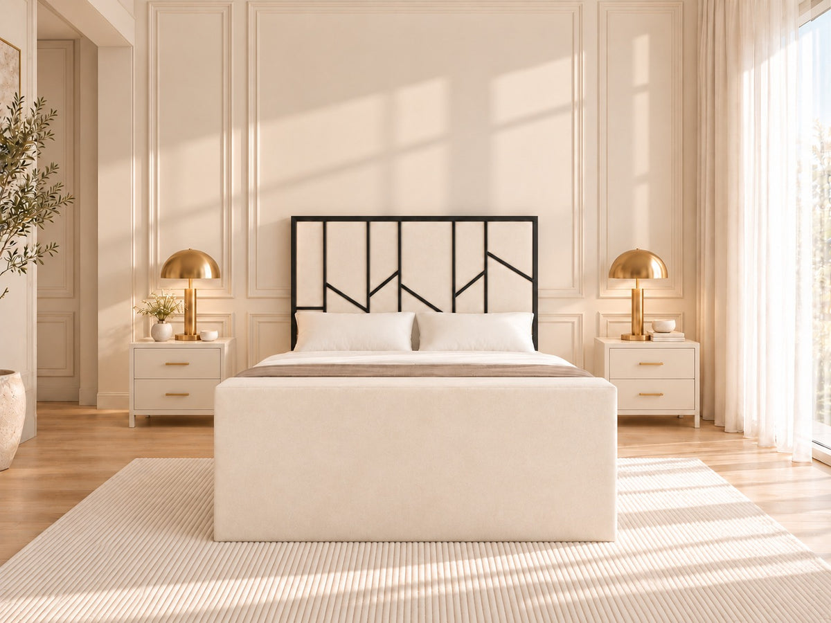 Anji Luxe Metal TV Bed Frame