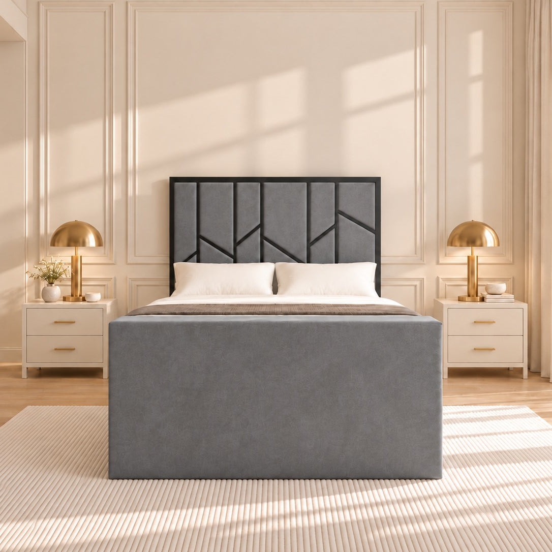 Anji Luxe Metal TV Bed Frame