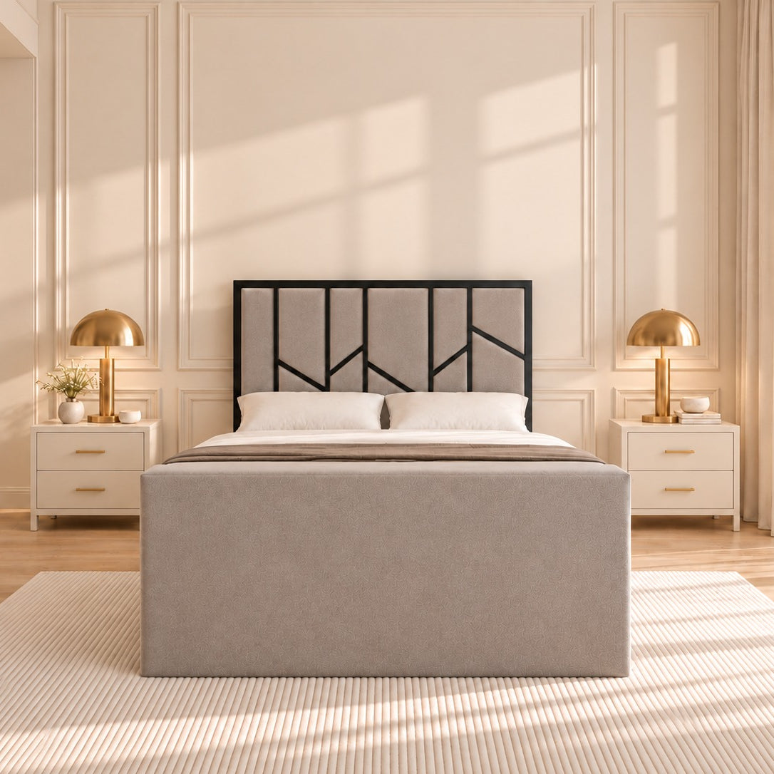 Anji Luxe Metal TV Bed Frame