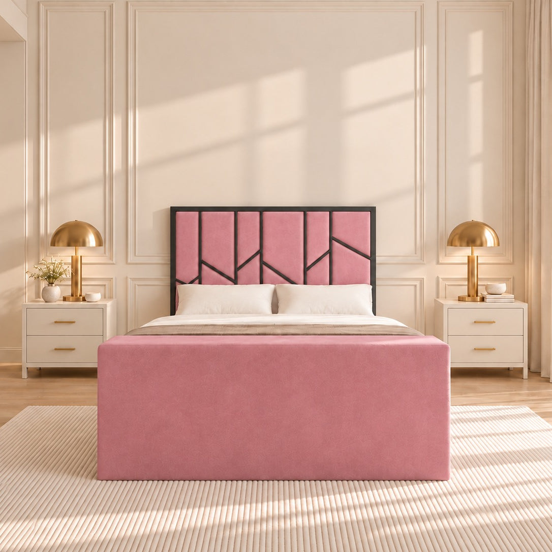 Anji Luxe Metal TV Bed Frame