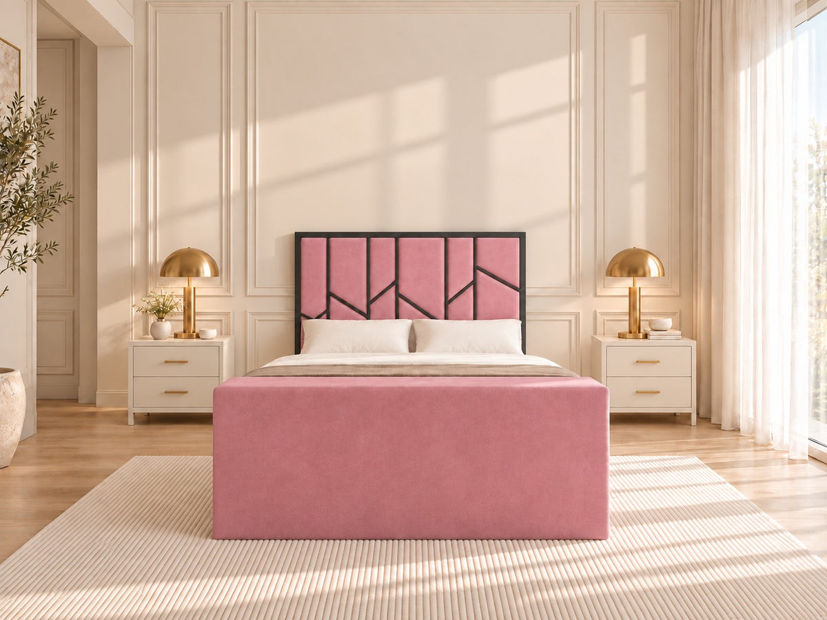 Anji Luxe Metal TV Bed Frame