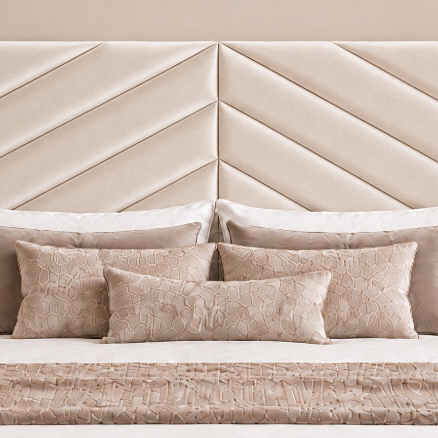 Bassano divan bed in cream, headboard close-up