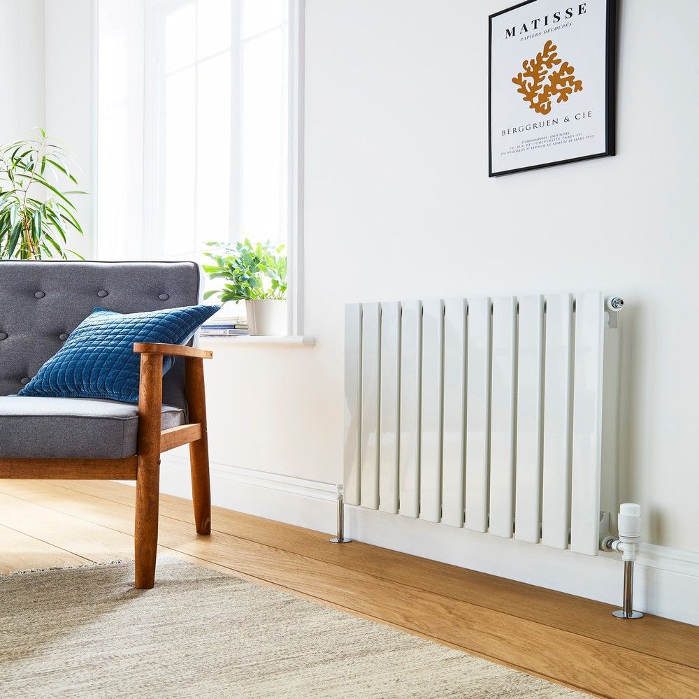 Belmont White Gloss Horizontal Single Sided Radiator