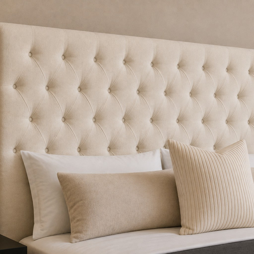 Cagliari Diamond Buttoned Headboard Upholstered Bed Frame