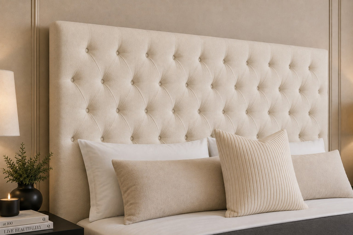 Cagliari Diamond Buttoned Headboard Upholstered Bed Frame