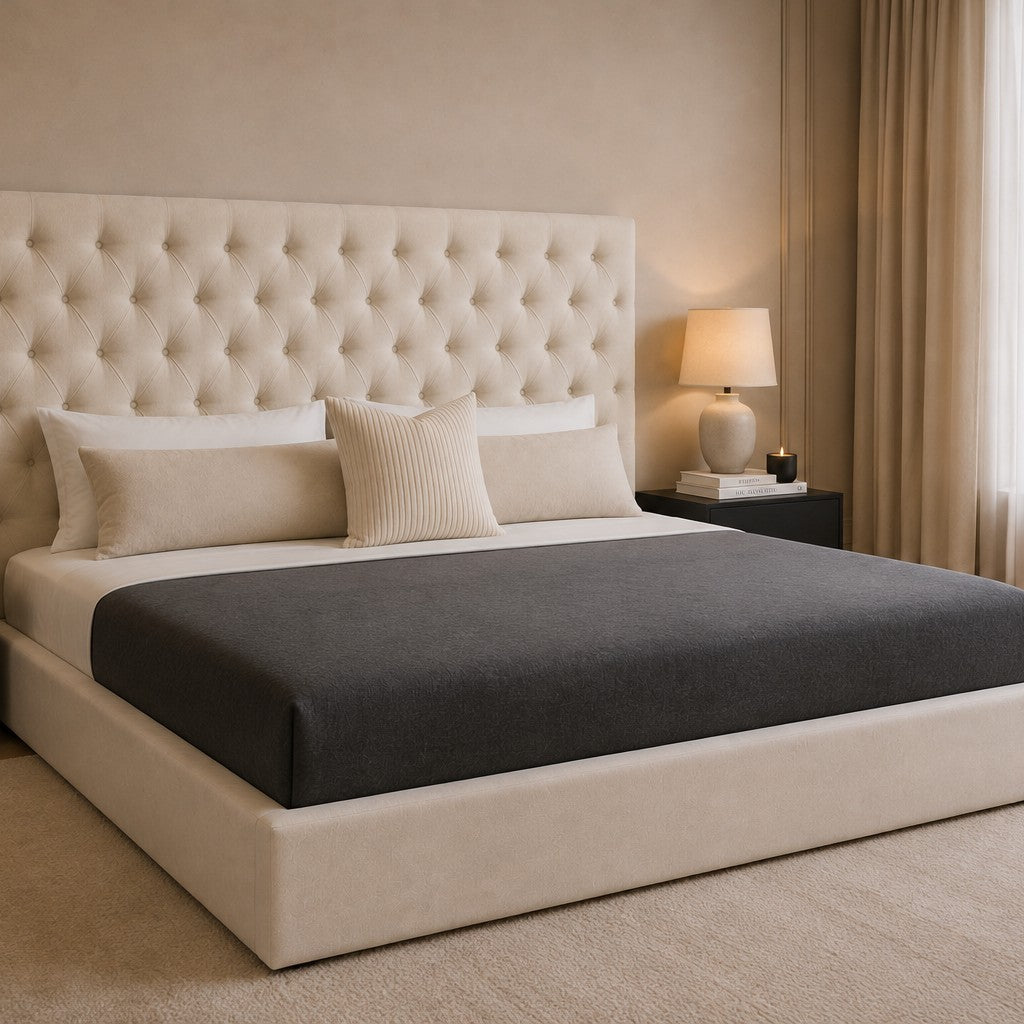 Cagliari Diamond Buttoned Headboard Upholstered Bed Frame