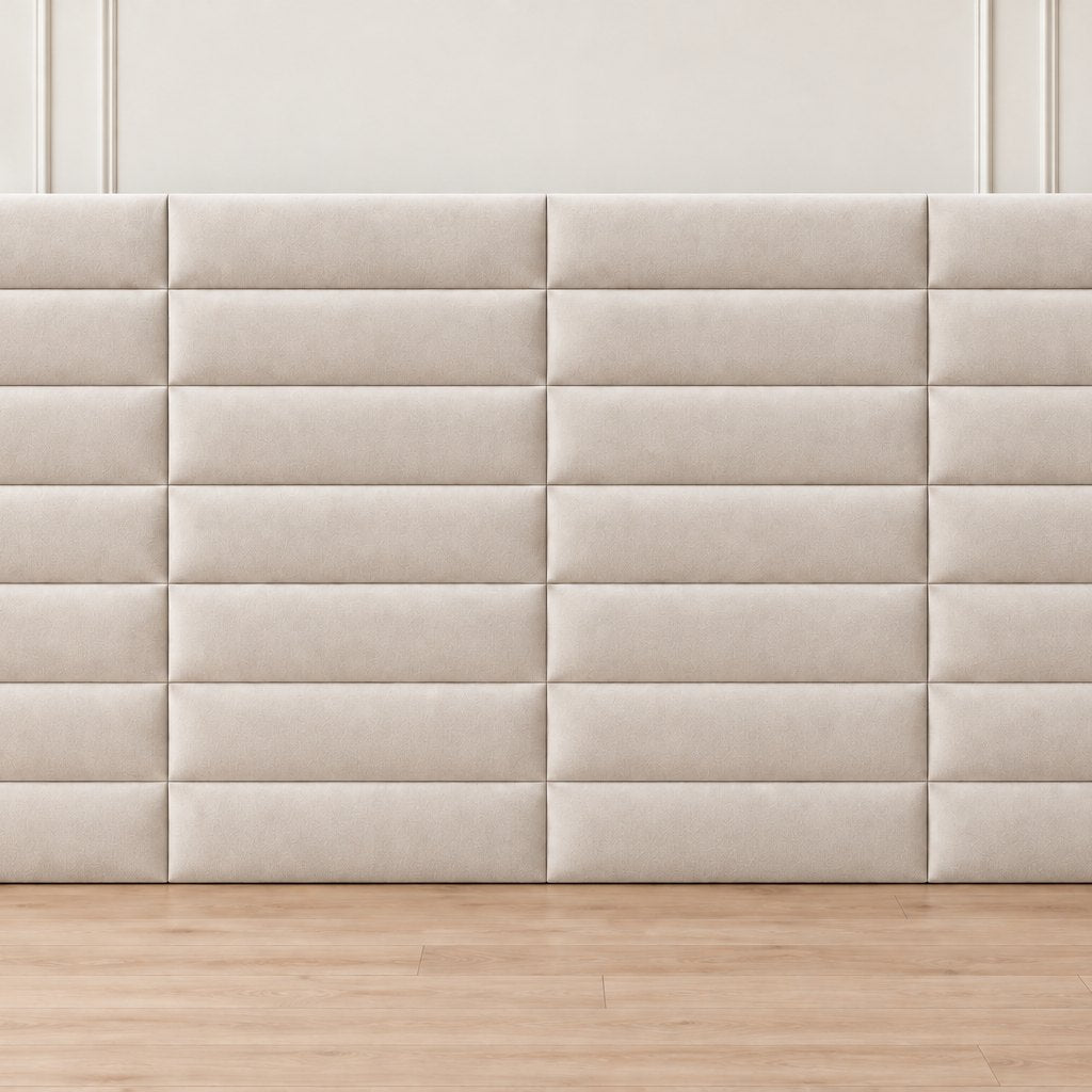 Camogli divan bed in pebble, headboard close-up