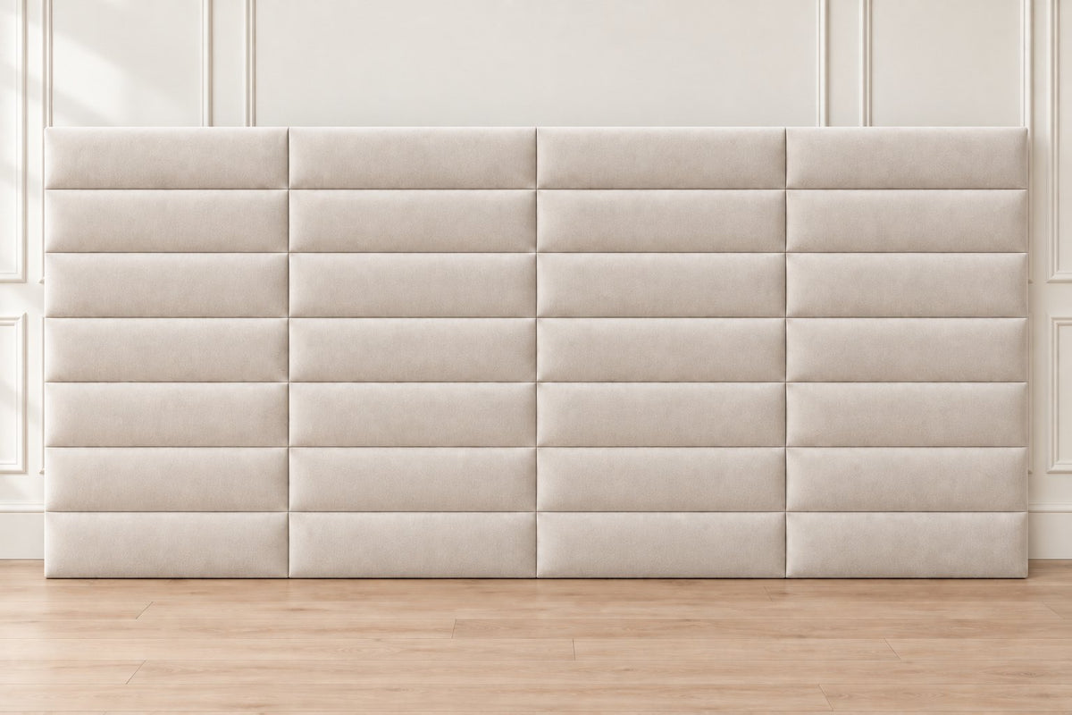 Camogli divan bed in pebble, headboard close-up