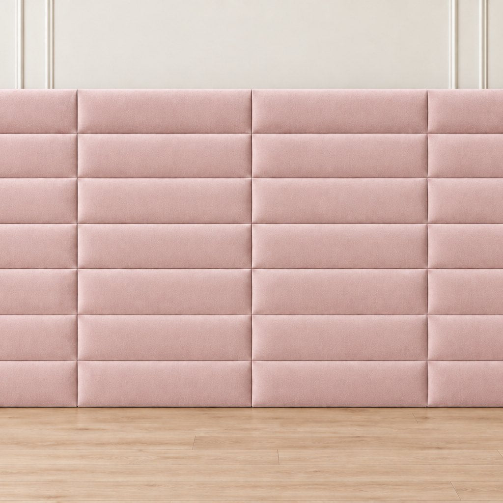 Camogli divan bed in pink, headboard close-up