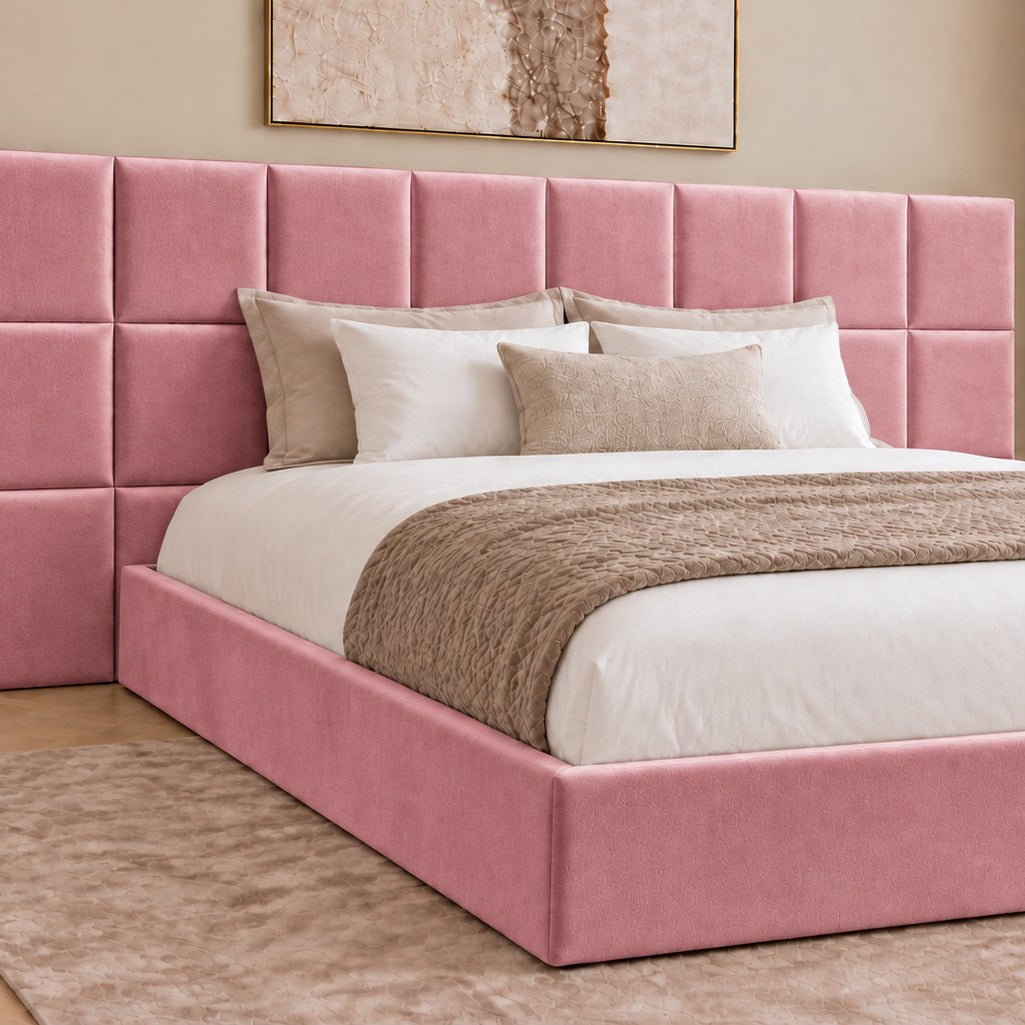Cefalu divan bed in pink, headboard close-up