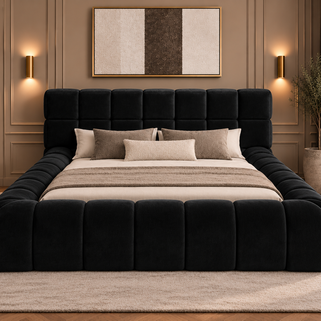 Celine Boucle Upholstered Bed Frame
