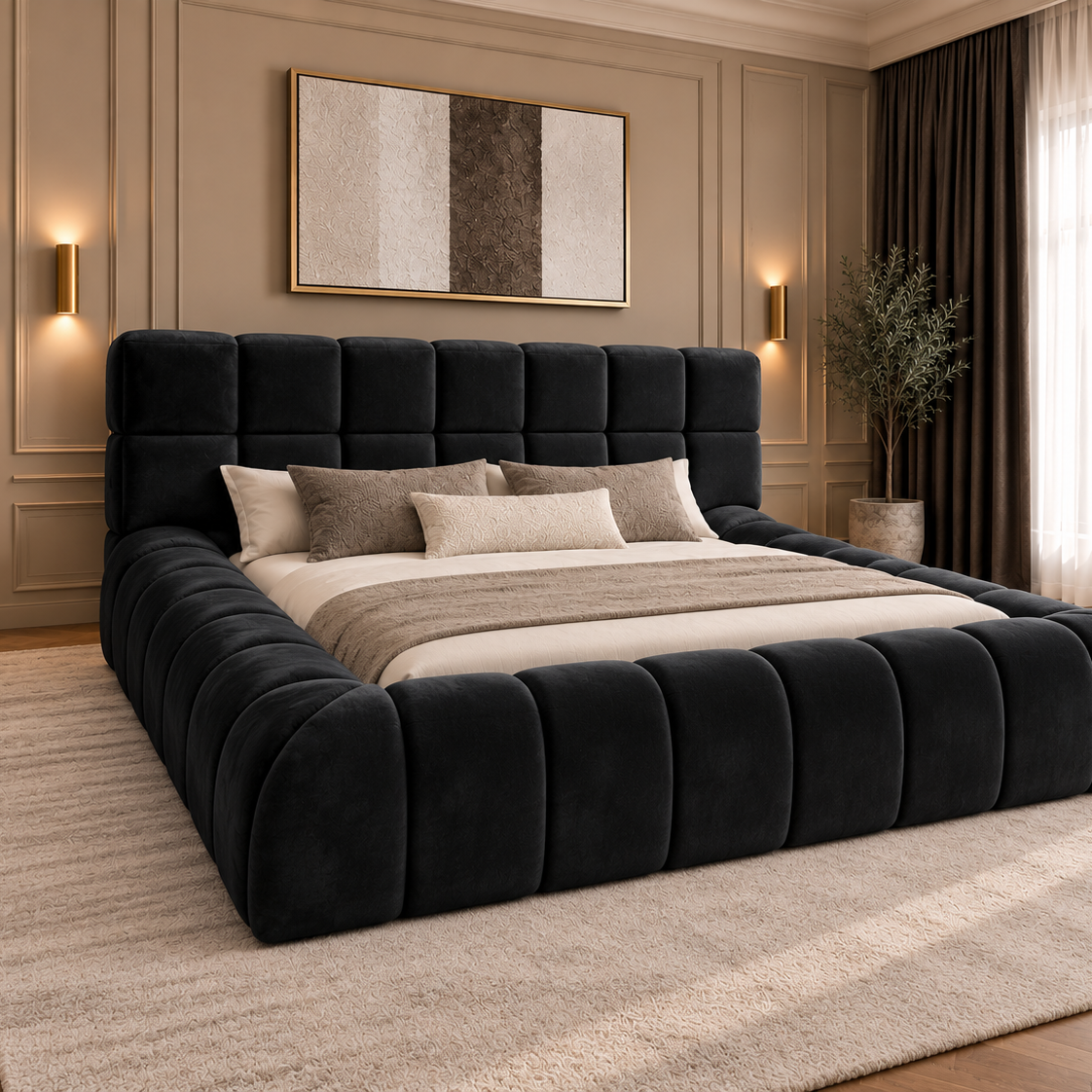 Celine Boucle Upholstered Bed Frame