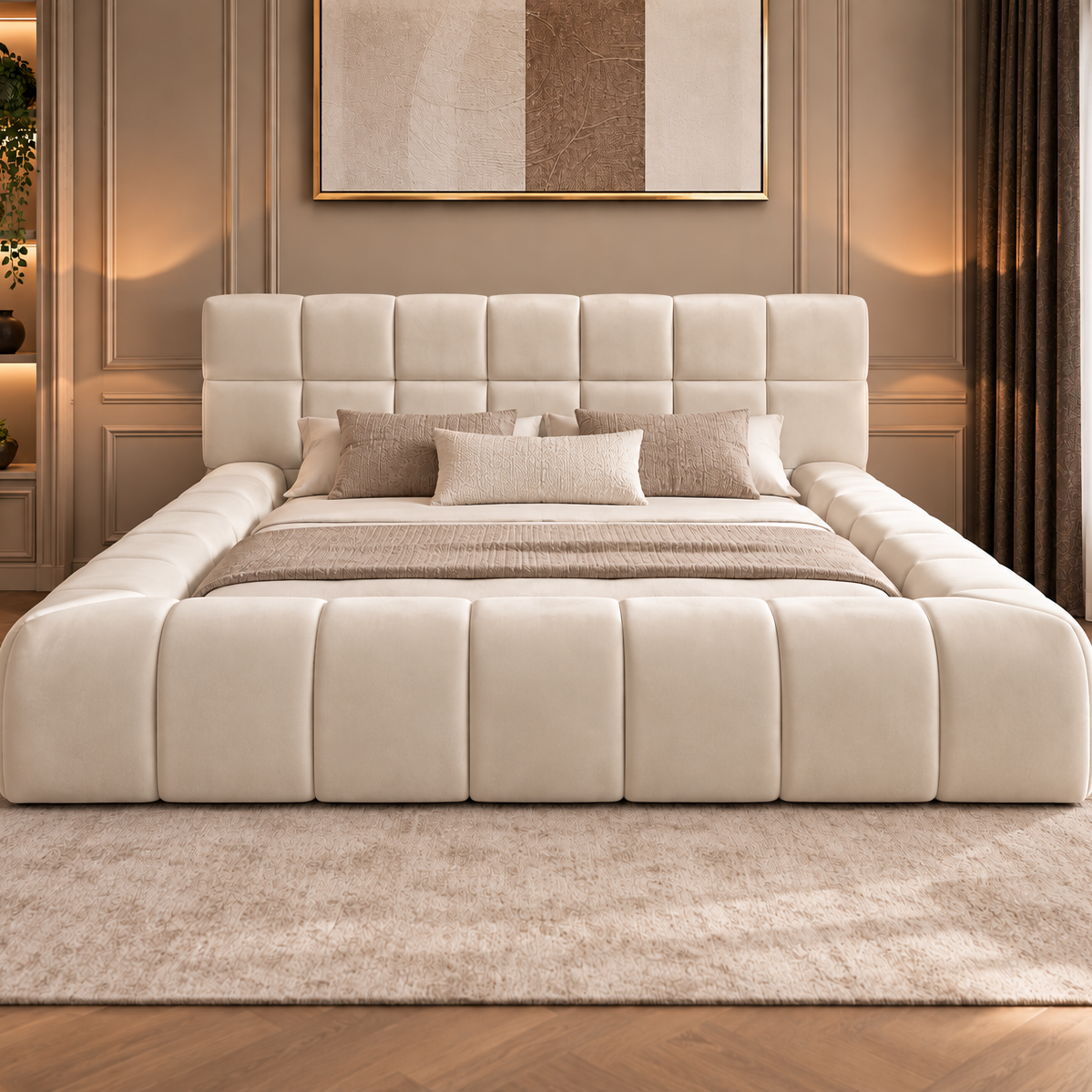 Celine Boucle Upholstered Bed Frame