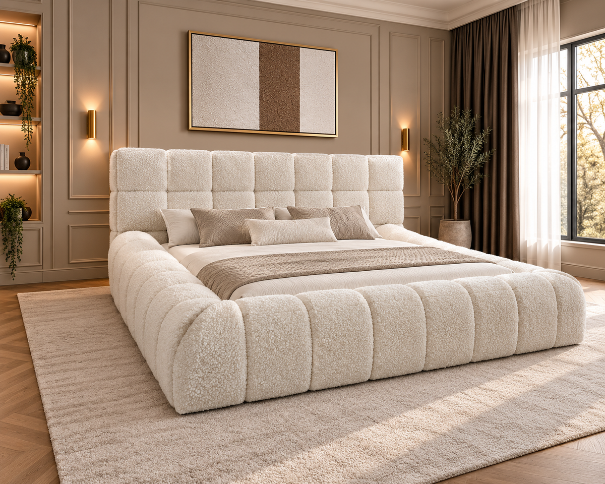 Celine Boucle Upholstered Bed Frame