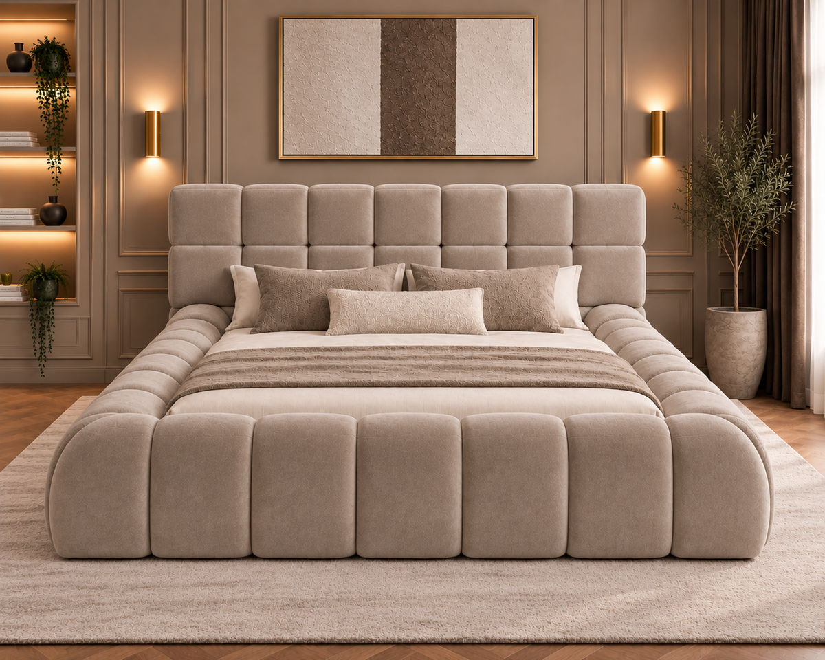 Celine Boucle Upholstered Bed Frame