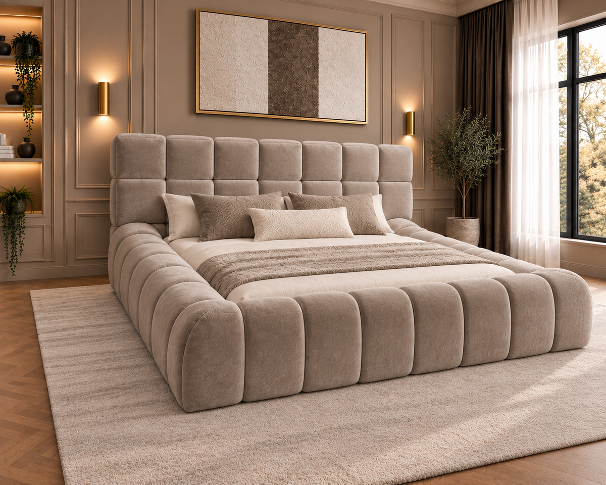 Celine Boucle Upholstered Bed Frame