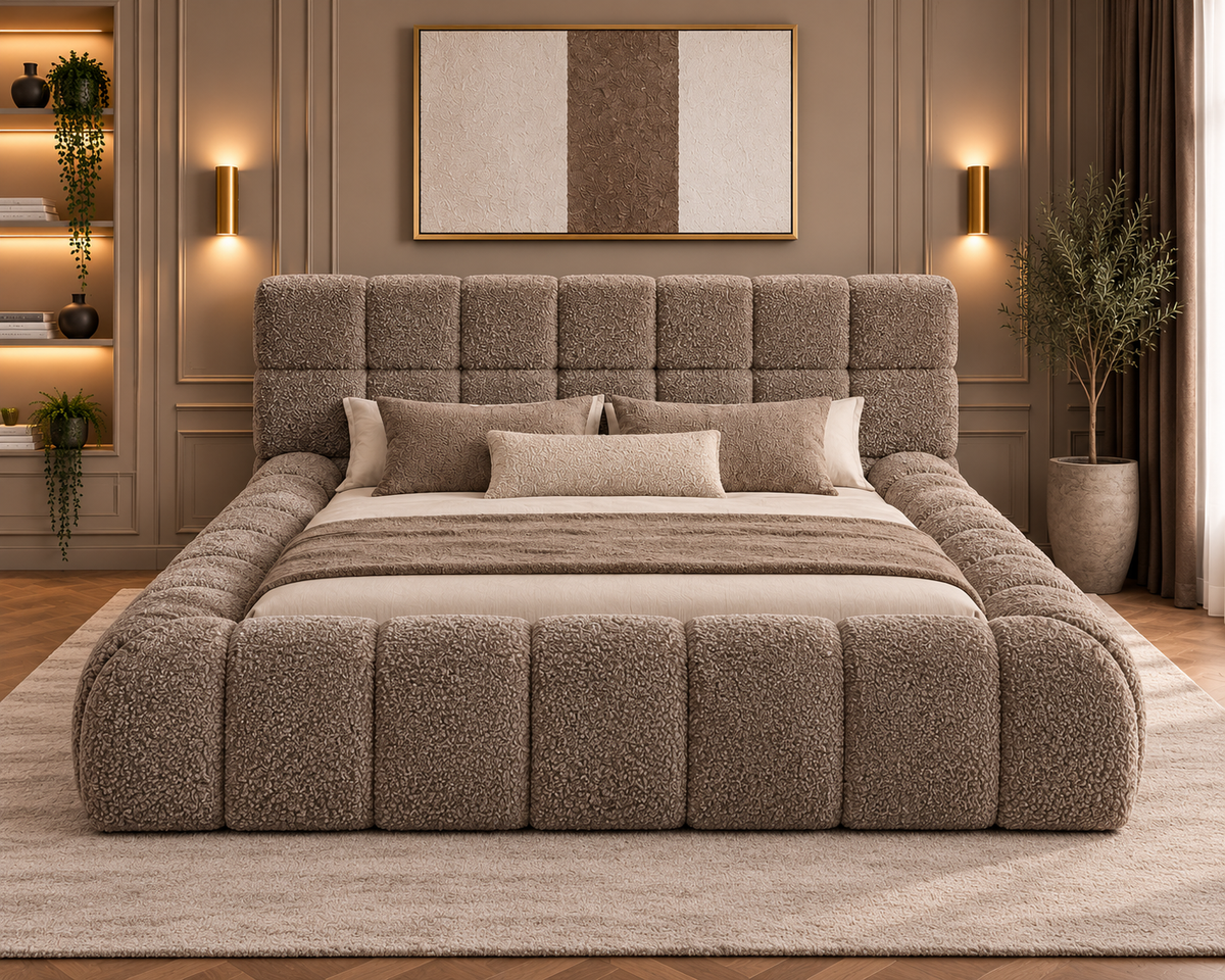 Celine Boucle Upholstered Bed Frame