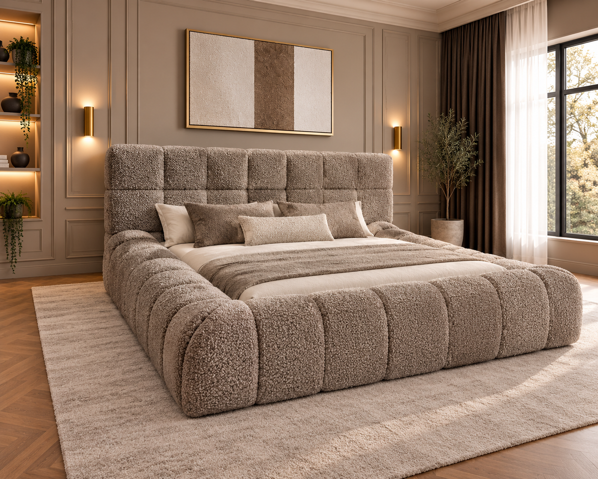 Celine Boucle Upholstered Bed Frame