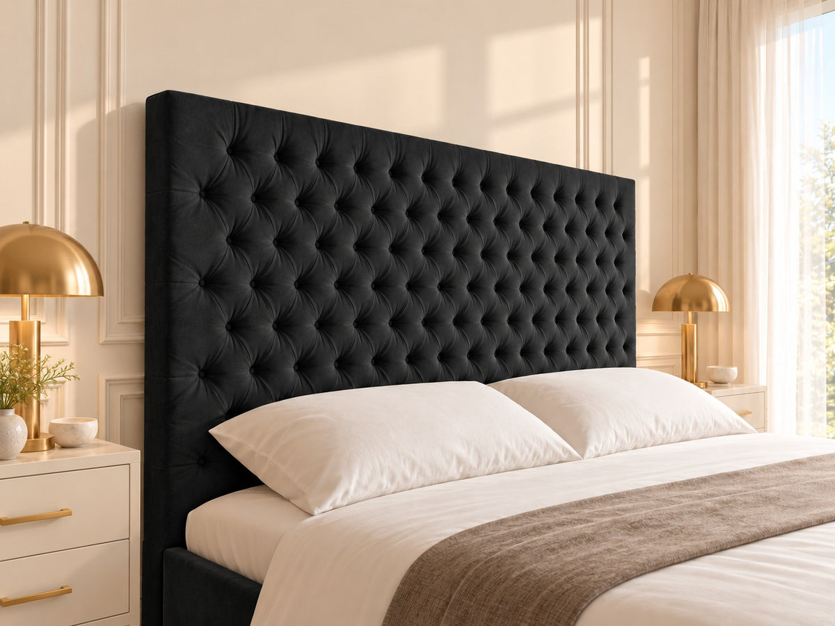 Claridges Upholstered Soft Velvet Tv Bed Frame