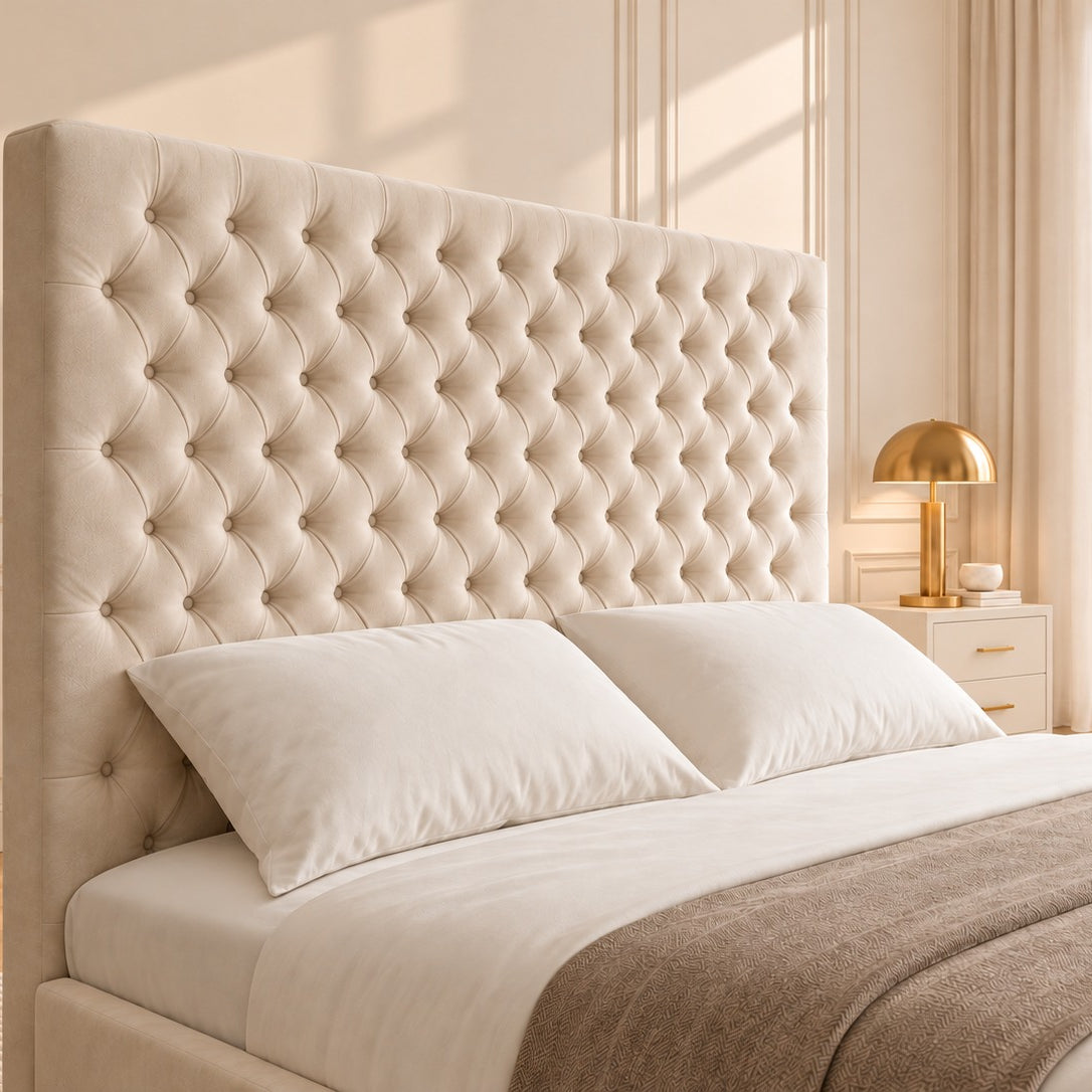 Claridges Upholstered Soft Velvet Tv Bed Frame