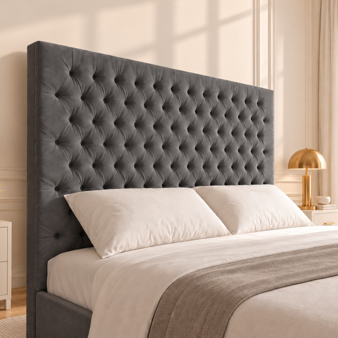 Claridges Upholstered Soft Velvet Tv Bed Frame