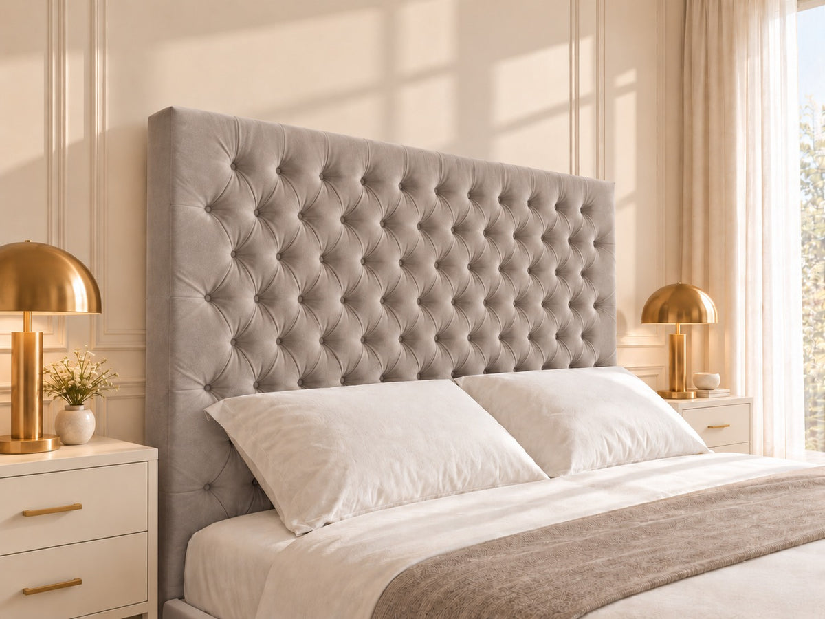 Claridges Upholstered Soft Velvet Tv Bed Frame