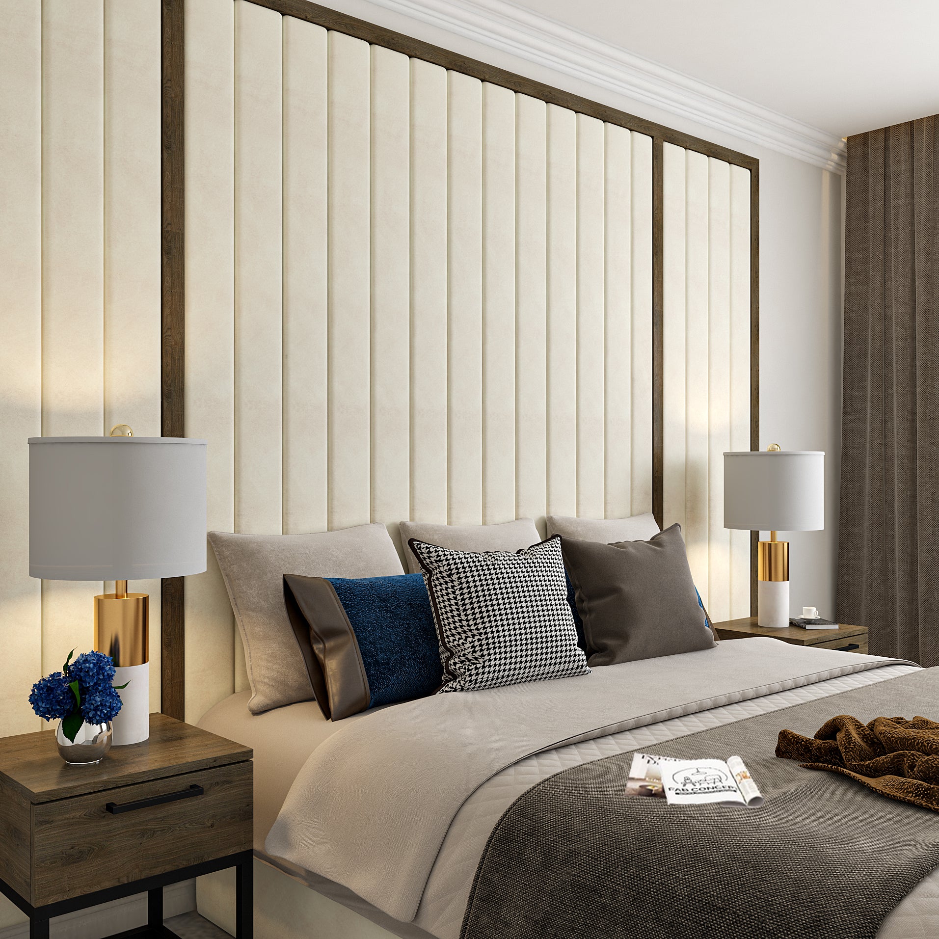 Coco Tropez Line Wallboard Bed