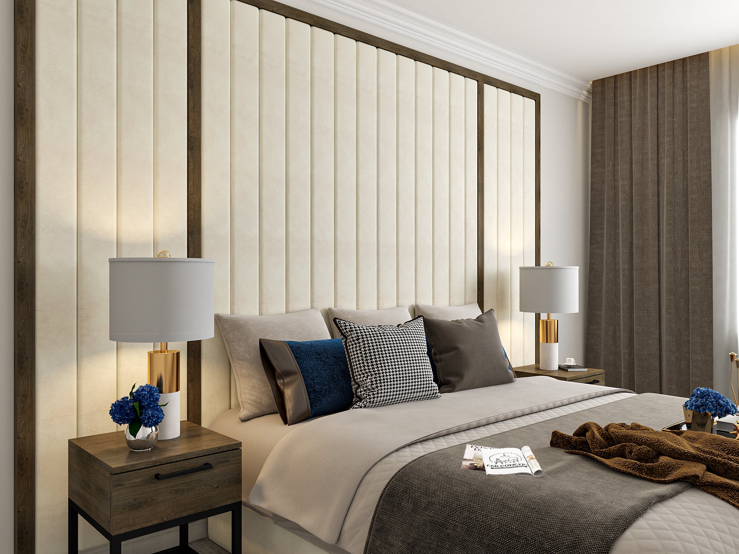 Coco Tropez Line Wallboard Bed