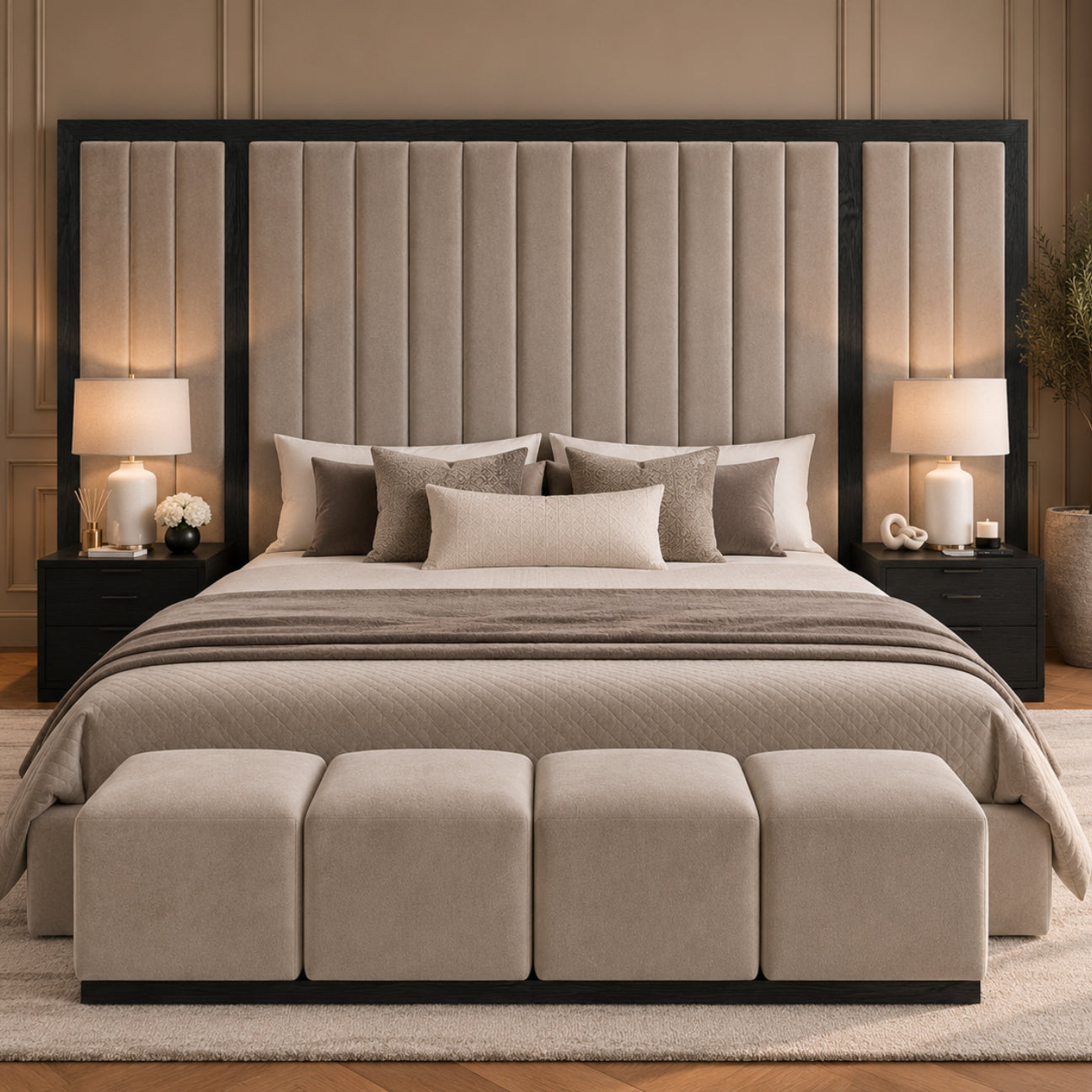 Coco Tropez Line Wallboard Bed