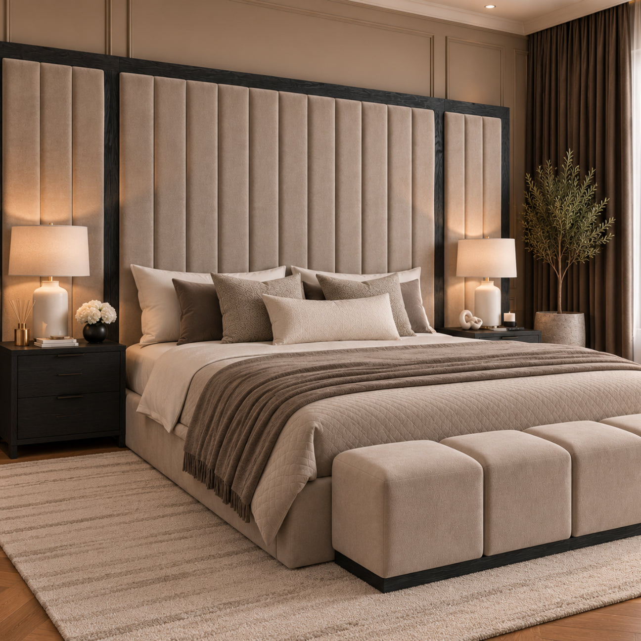 Coco Tropez Line Wallboard Bed