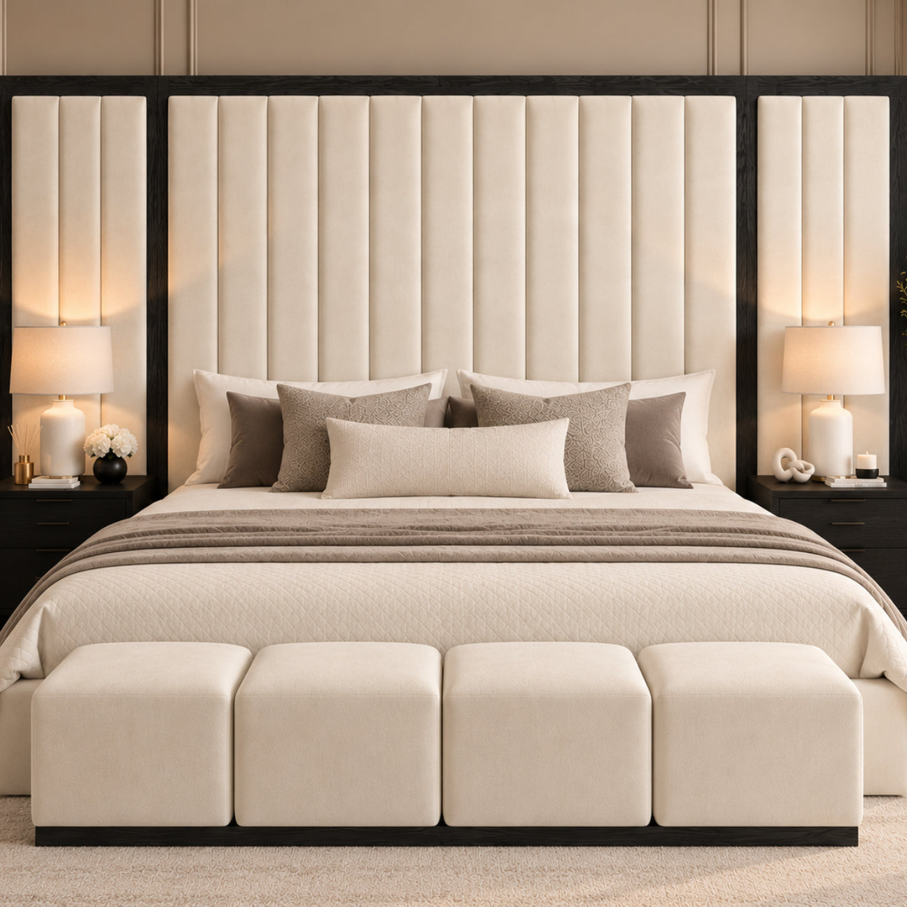 Coco Tropez Line Wallboard Bed