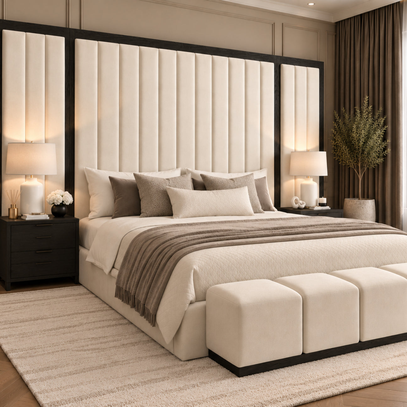 Coco Tropez Line Wallboard Bed
