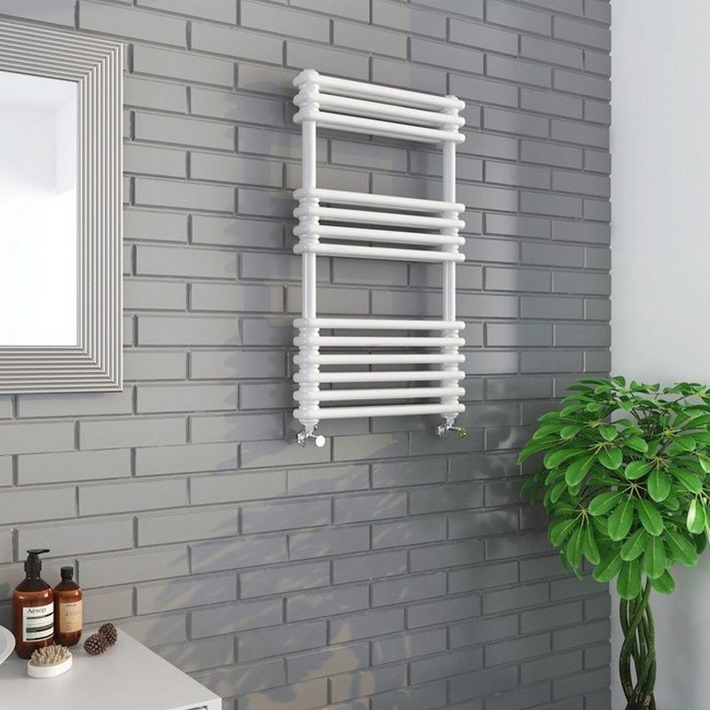 Columnix White Gloss Heated Towel Rail