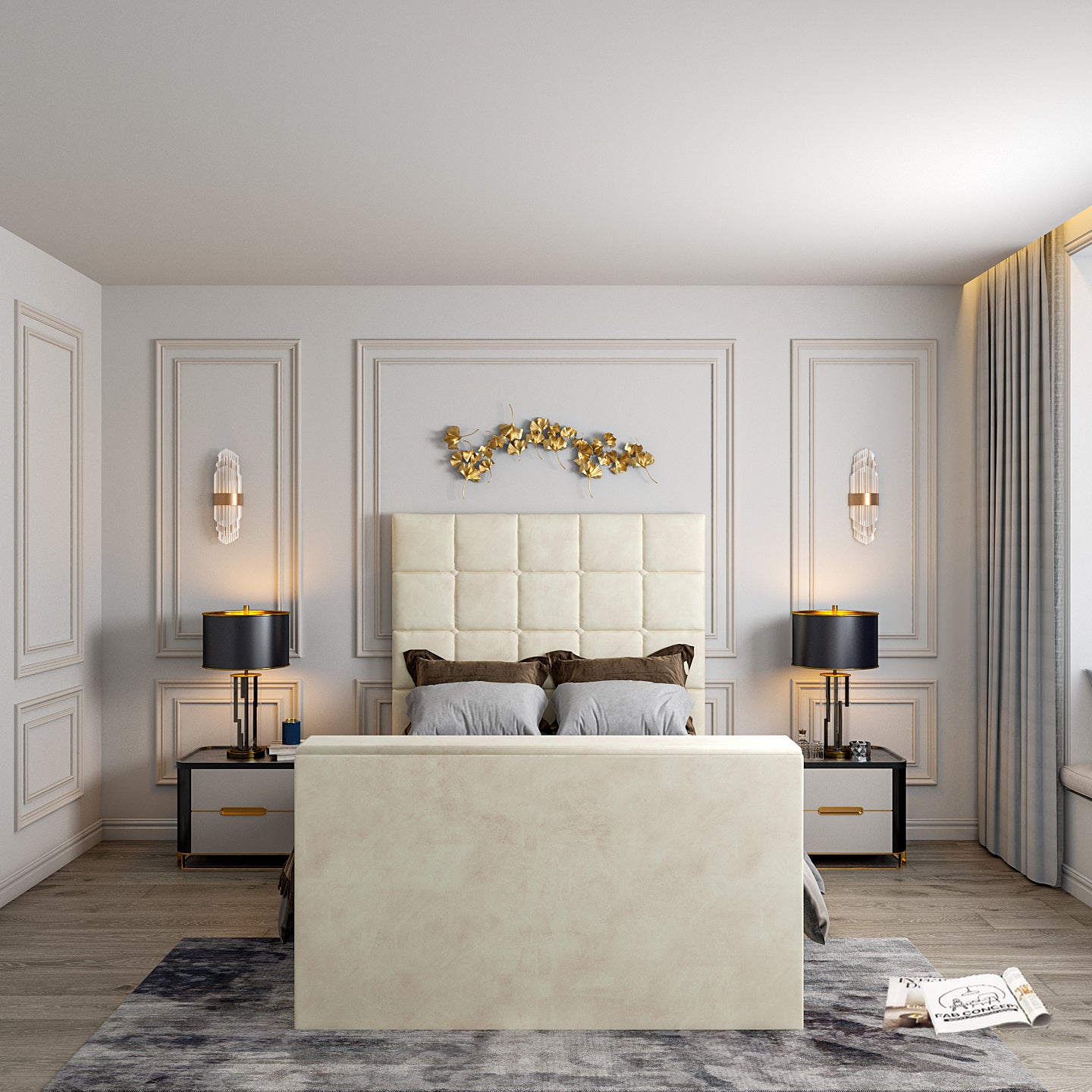 Cubica Upholstered TV Bed Frame