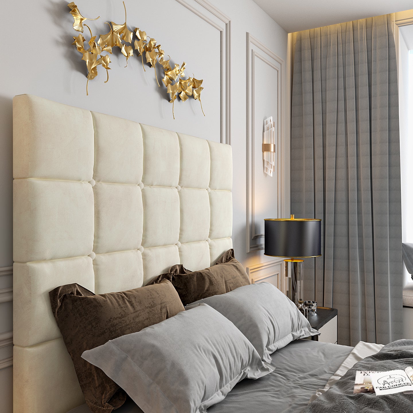 Cubica Upholstered TV Bed Frame