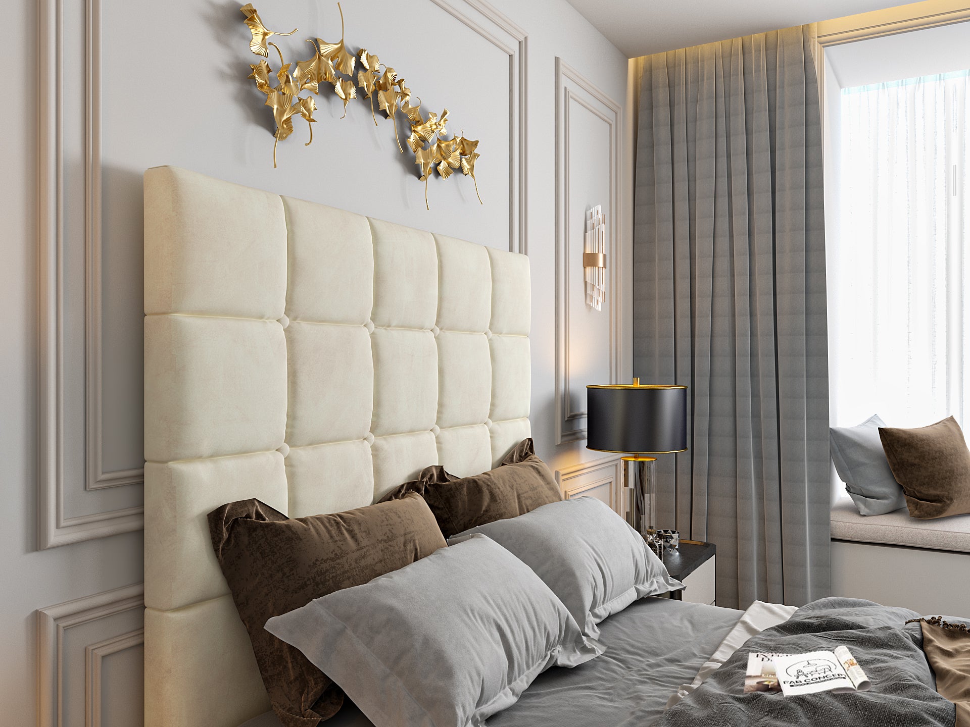 Cubica Upholstered TV Bed Frame