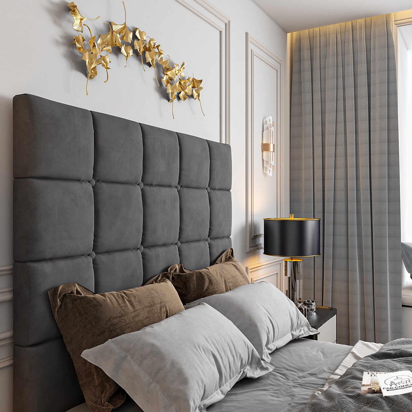 Cubica Upholstered TV Bed Frame