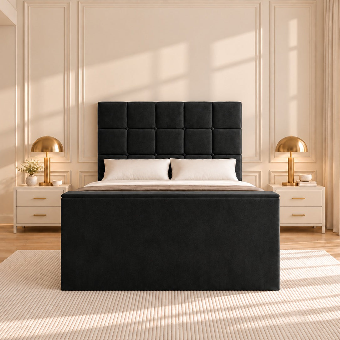 Cubica Upholstered TV Bed Frame