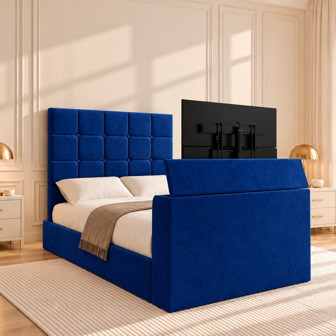 Cubica Upholstered TV Bed Frame