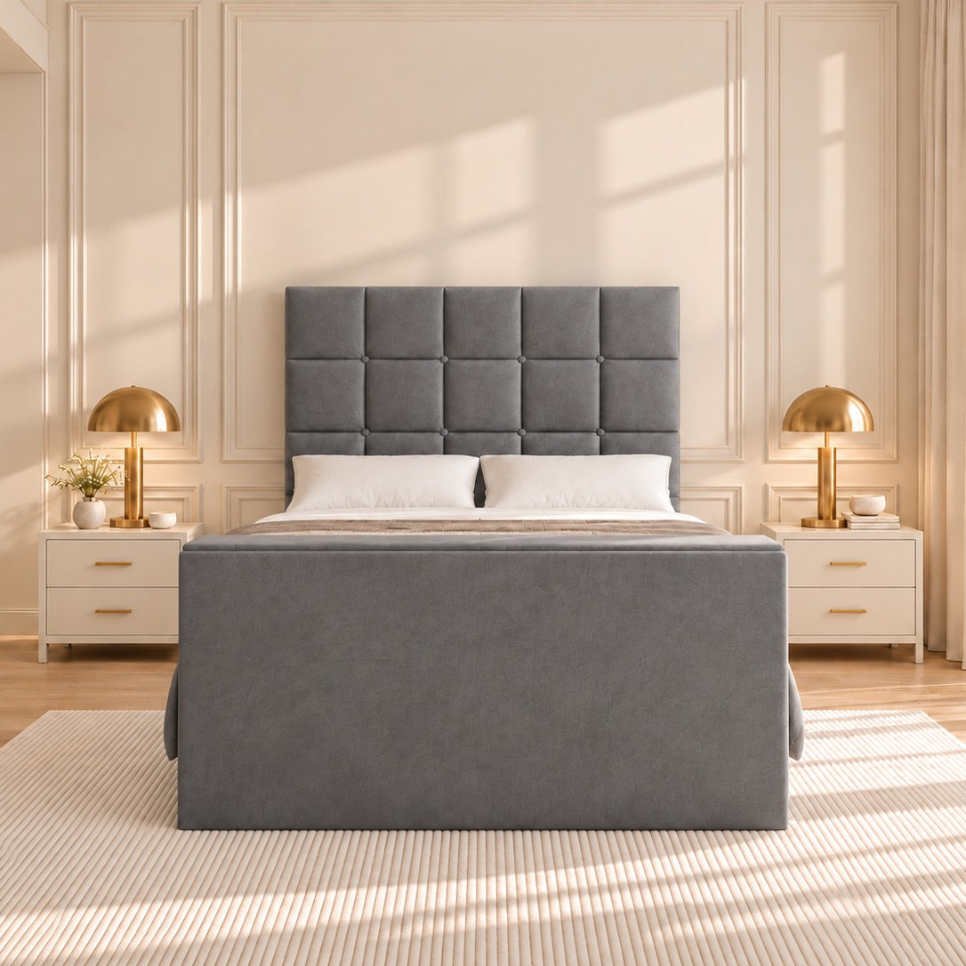 Cubica Upholstered TV Bed Frame