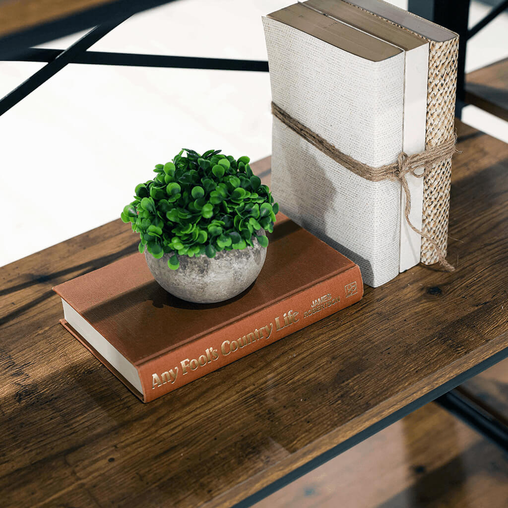 Ealing Mexican Pine Bookcase – Industrial 5-Tier Wooden Shelving Unit